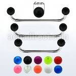 sudvb6 barbell superficial industrial acero quirurgico 90 grados bolas acrilico uv 6mm distribuidor