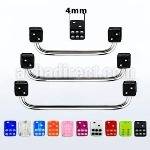 sudvd4 barbell superficial industrial acero quirurgico 90 grados dados acrilico uv 4mm distribuidor mayorista