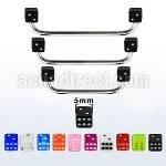 sudvd5 barbell superficial industrial acero quirurgico 90 grados dados acrilico uv 5mm venta