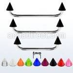 sudvn5 barbell superficial industrial acero quirurgico 90 grados conos acrilico uv 5mm distribuidor