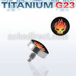talg11 microdermal titanio g23 disco 4mm logo calavera llamas rosca interna base microdermal 2mm 2 5mm al por mayor
