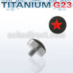 talg3 microdermal titanio g23 disco 4mm logo estrella roja rosca interna base microdermal 2mm 2 5mm mayorista
