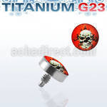 talg7 microdermal titanio g23 disco 4mm logo calavera fondo rojo rosca interna base microdermal 2mm 2 5mm mayorista