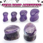 tgsd amethyst double flare saddle plug teardrop shape