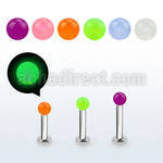 tlbglb3 labret tragus acero 316l base redonda 2 5mm tragus piercing bola 3mm acrilico brilla oscuridad venta