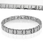 ub140 brazalet tungsteno brillo espejo uniones biseladas alternantes distribuidor