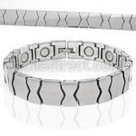 ub141 brazalete amplio tungsteno brillo espejo uniones alternantes hexagonos reloj arena venta