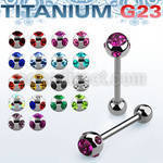 ubbc3 barbell lengua titanio g23 bola multi joya 6mm bola titanio liso 6mm inferior venta