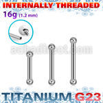 ubbeb2i titanium g23 internal barbell 2mm balls