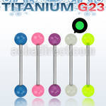 ubbgl barbell lengua titanio g23 bolas brillan oscuridad 6mm 16mm mayorista