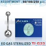 ublk472 surtido piercigs surtido 250 50 piercings esterilizados piercing ombligo titanio g23 bolas titanio liso venta