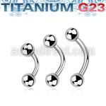 ubneb4 titanium g23 banana 16g two 4mm balls