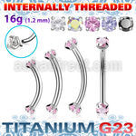 ubnin12 titanium g23 banana 16g color cz internal