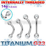 ubnjbi titanium g23 banana 14g jewel balls internal