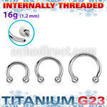 ucbeb25i titanium g23 internal circular barbell balls
