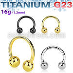 ucbeb4 titanium g23 circular barbell 16g two 4mm balls