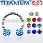ucbfr5 barbell circular titanio g23 bolas multi cristal ferido 5mm distribuidor