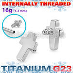 ucrin titanium g23 flat cross shape design top for posts