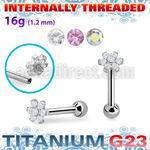 uhein10 titanium g23 internally threaded barbell 7 cz