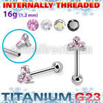 uhein13 titanium g23 internally threaded barbell 3 cz