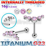uhein8 titanium g23 internally threaded barbell 5 cz