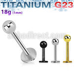 ulb18b3 titanium g23 eyebrow labret 18g ball