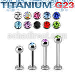 ulbc4 titanium g23 labret 14g 4mm bezel set