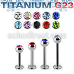 ulbc4s titanium g23 labret 16g 4mm bezel set
