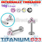 ulbin13 titanium g23 internally threaded labret 3 cz