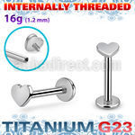 ulbin3 titanium g23 internally threaded labret 3mm flat