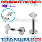 ulbin4 titanium g23 internally threaded labret 3mmby4mm flat