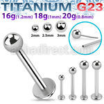 ulbnob titanium threadless push pin labret ball top