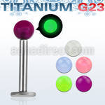 ulglb3 labret titanio g23 bola brilla oscuridad 3mm venta