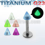 ulgln3 labret titanio g23 cono acrilico brilla oscuridad 3mm mayorista