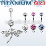umcd566 piercing ombligo titanio g23 libelula 10mm al por mayor