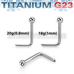 unlb high polished titanium g23 nose stud 2mm