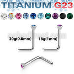 unlcb high polished titanium g23 nose stud 2mm color