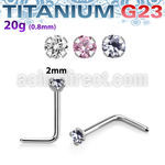 unlzr high polished titanium g23 nose stud 2mm color