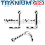 unsb titanium nose screw 20g 2mm ball top