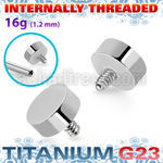 urd3in titanium g23 3mm flat round shape top for posts