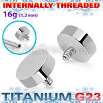 urd4in titanium g23 4mm flat round shape top for posts