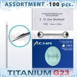 uset13 kit piercings profesional 100 barbells pezon titanio g23 bolas 4mm 100 agujas acero quirurgico esterilizadas distribuidor