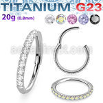 usgshss10 titanium hinged segment ring 20g outward cnc cz