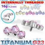 ushz19in titanium g23 top three descending prong cz