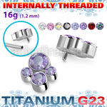 ushz22in titanium g23 top four bezel cz cluster