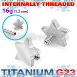 ustin titanium g23 3mm flat star shape design top for posts