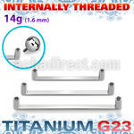 usud14i titanium flat surface barbell post internal
