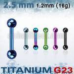 utbbeb25 barbell ceja helix titanio g23 anodizado bolas 2 5mm distribuidor mayorista