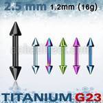 utbben25 barbell ceja helix titanio g23 anodizado conos 2 5mm distribuidor