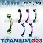utbneb25 banana ceja titanio g23 anodizado bolas 2 5mm venta